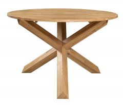 Söögilaud ümar Kreutz, 9766, 120xK75 cm, tamm, naturaalne õli