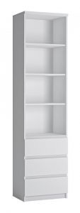 Sahtlitega riiul Fribo FRIR01, 50,1x40xK200 cm, Alpivalge