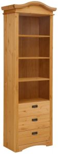 Sahtlitega riiul Konrad PL-186, 73x38xK207 cm, meepeits, õlitatud