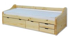 Sahtlitega voodi LK131, 90x200 cm, mänd, naturaalne