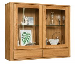 Seina vitriinkapp Lausenne 22, 9914, 108x30xK92 cm, tamm, naturaalne õli