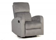 Tugitool-recliner SEVILLA hall samet (kiikuv/pöörlev)