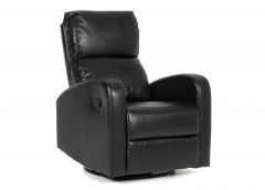 Tugitool-recliner SEVILLA must PU (kiikuv/pöörlev)