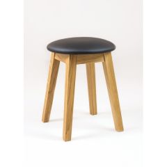 Taburet RENATA H-45 õlitatud (Colorless/Must PU)