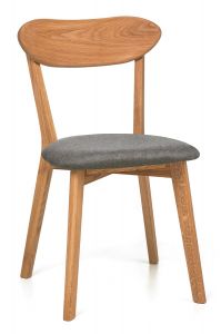 Tool Irma, 9156, 43x52xK82 cm, tamm, õlitatud, tumehall kangas