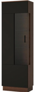 Vitriinkapp Alicante ACTV01, 60x38xK199 cm, kreeka pähkel +hall kosmos