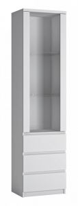 Vitriinkapp Fribo FRIV01, 50,1x40xK200 cm, Alpivalge
