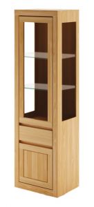 Vitriinkapp KW306, 56x41xK190 cm, tamm, naturaalne
