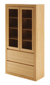 Vitriinkapp KW307, 103x41xK190 cm, tamm, naturaalne