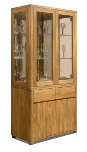 Vitriinkapp Lausenne 22, 9918, 101x44xK195 cm, tamm, õlitatud, naturaalne