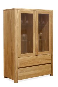 Vitriinkapp Lausenne, 9518, 90x44xK133 cm, tamm, naturaalne õli