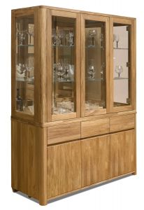 Vitriinkapp Lausenne 33, 9919, 145,9x44xK195 cm, tamm, naturaalne õli