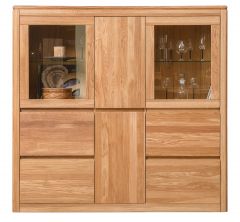 Vitriinkapp Lausenne LUX, 9793, 150x44xK145 cm, tamm, naturaalne õli