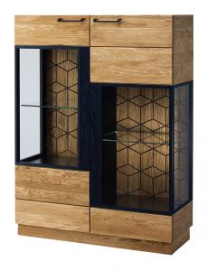 Vitriinkapp Mosaic 15, 95x42xK143 cm, tamm
