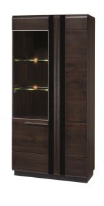 Vitriinkapp Porti 12, 95x42xK198 cm, sokolaaditamm