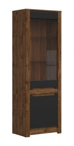 Vitriinkapp Ruso S407-REG1W1D, 69x45,5xK204,5 cm, must matt