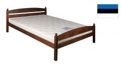 Voodi Bruno 160x200, kuusepuidust, peits wenge ja lakitud