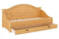 Voodi pesusahtliga Konrad G-061, 90x200 cm, meepeits, õlitatud